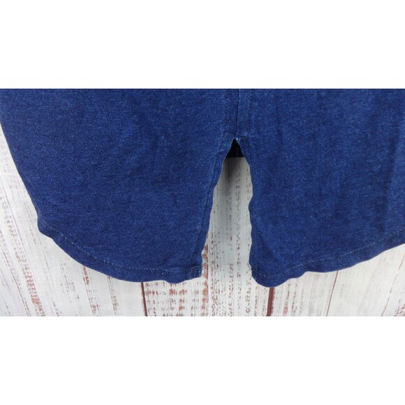 Jess & Jane Medium Blue Tie Dye Crew Neck Boho Short Sleeve Stretch Blouse Artsy - Picture 5 of 11